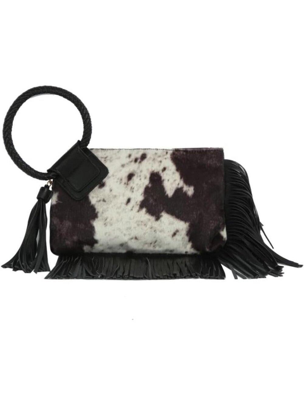 Women's Cow Black Leather Formal Purse Wristlet Wallet Casual Evening Handbag